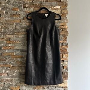 J Crew Mini Leather Sleeveless Dress